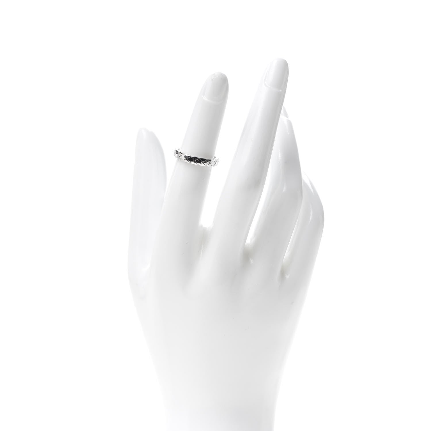 Chanel 18K White Gold Mini Coco Crush Ring 48 4.5 2 of 4