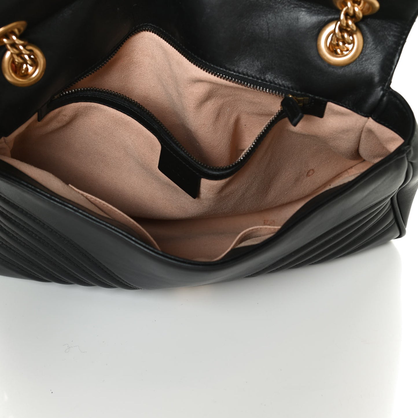 Calfskin Matelasse Medium GG Marmont Shoulder Bag Black
