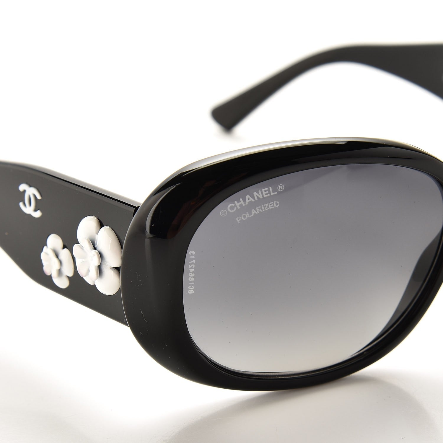 Chanel Camellia CC Sunglasses 5113 Black White 8 of 10