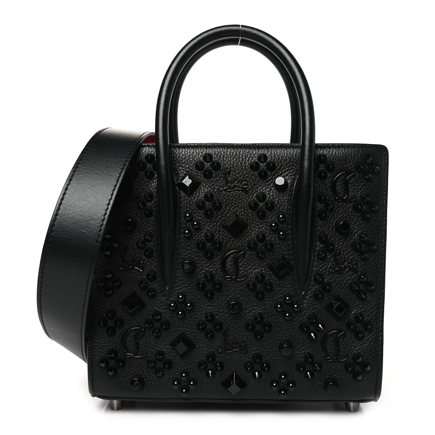 Christian Louboutin Calfskin Spikes Loubinthesky Mini Paloma Black 1 of 13