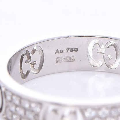 Gucci 18K White Gold Diamond Icon Stardust Ring 52 6 5 of 6
