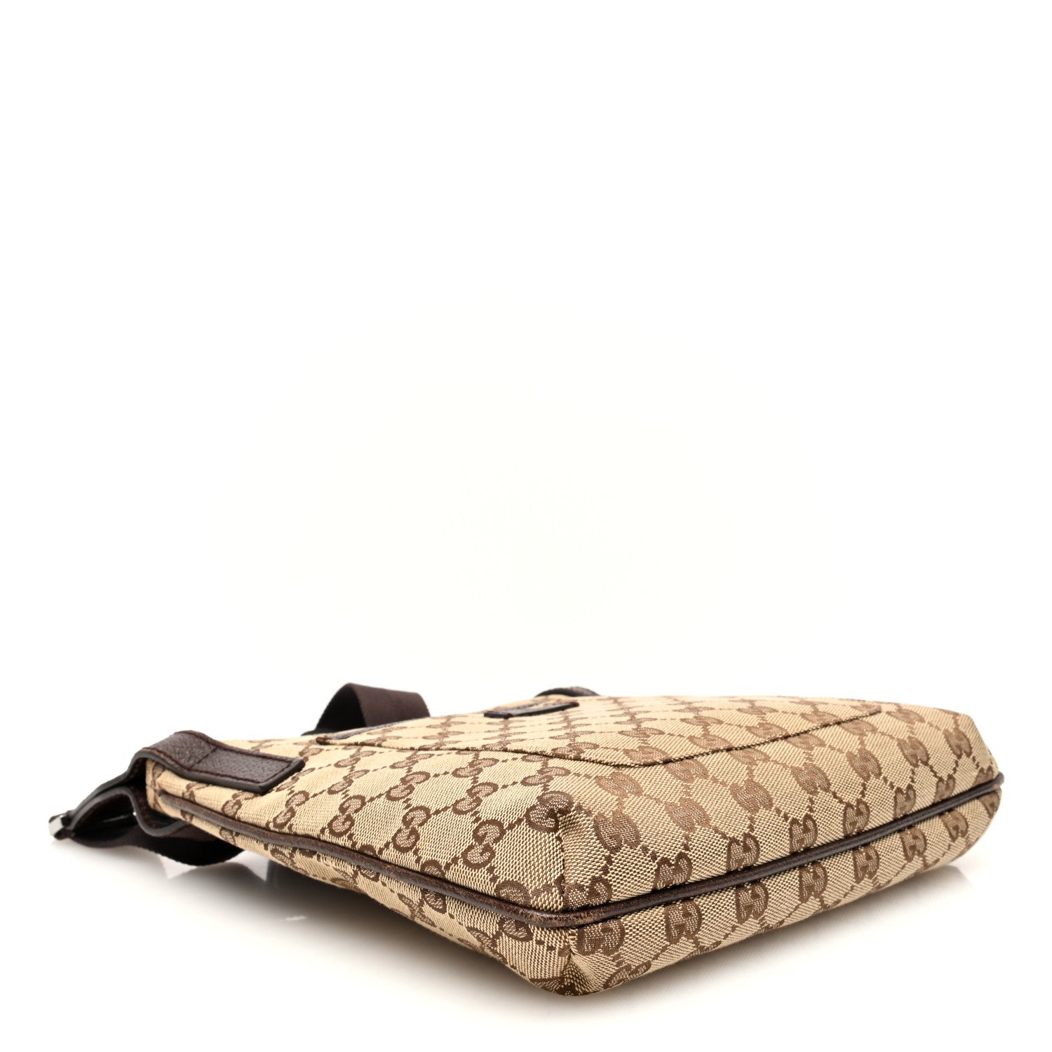 Gucci Monogram Flat Messenger Bag Dark Brown 4 of 10