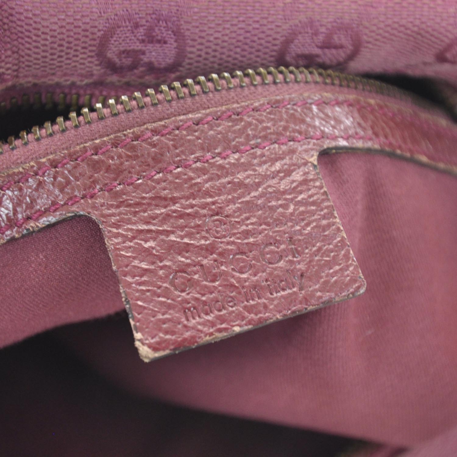 Gucci Monogram Medium Horsebit Chain Hobo Fuchsia 8 of 9
