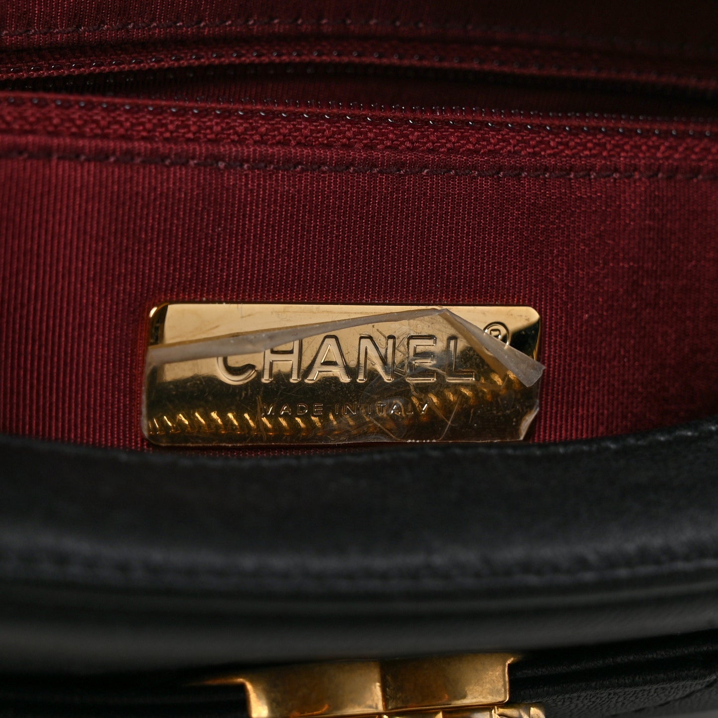 Goatskin Quilted Chanel 19 Camera Case Black