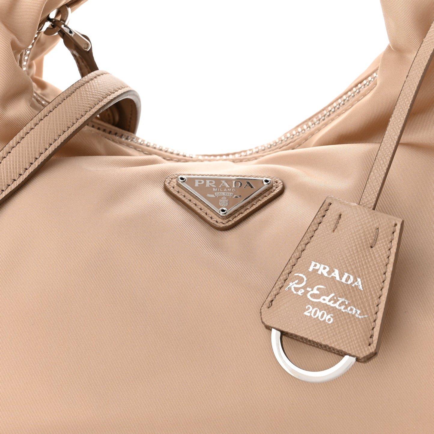 Tessuto Nylon Saffiano Re-Edition 2006 Shoulder Bag Cammeo