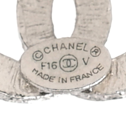 Chanel Crystal Mini Timeless CC Earrings Silver 4 of 5