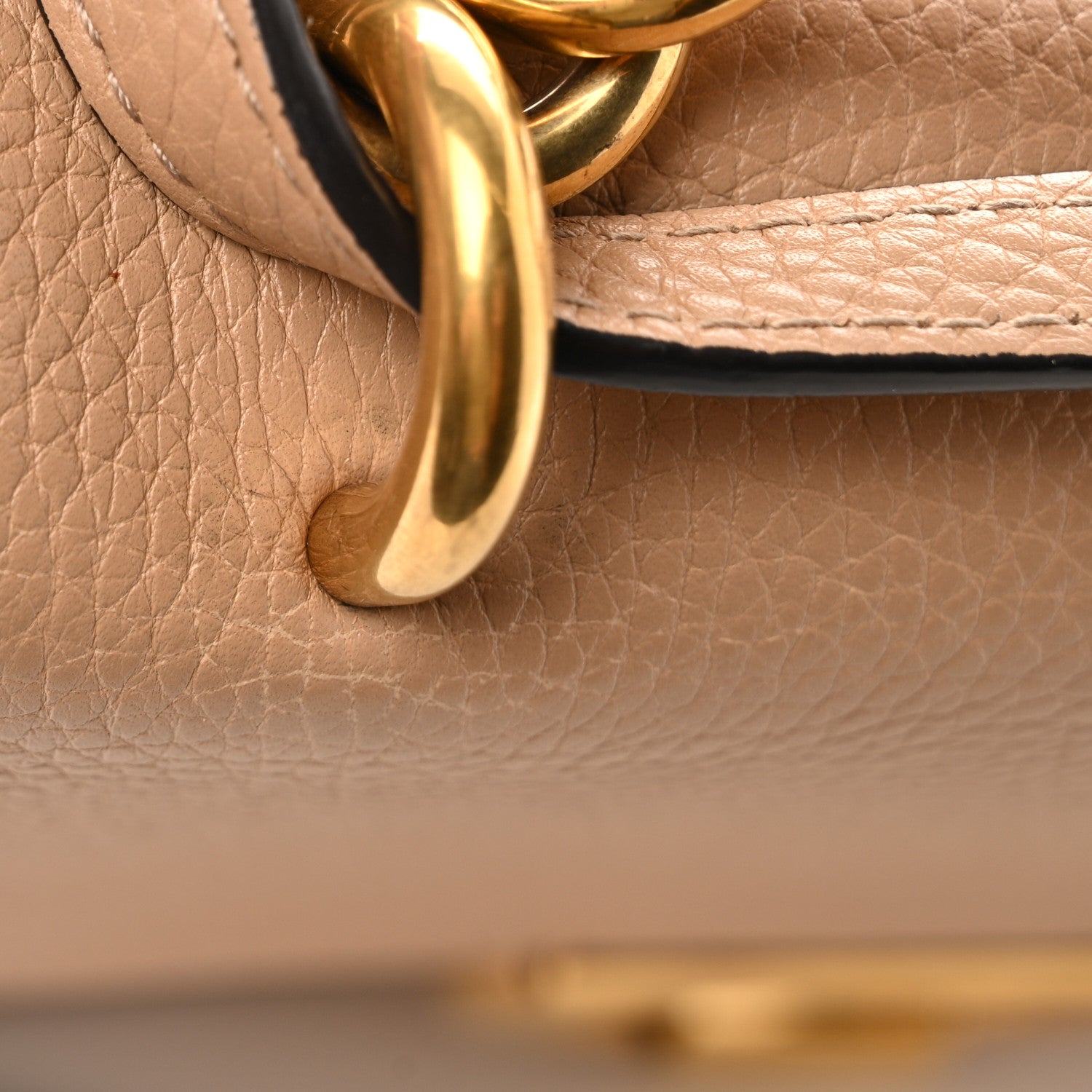 Salvatore Ferragamo Calfskin Small Margot Top Handle Satchel Almond 12 of 12