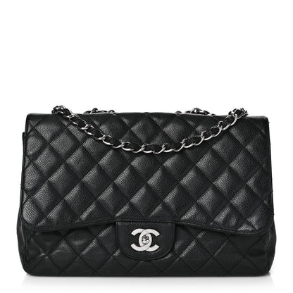 Chanel Caviar Quilted Jumbo Single Flap Black 1 of 10