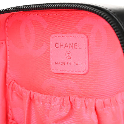 Chanel Calfskin Quilted Cambon Zip Around Cosmetic Pouch Black 7 of 10
