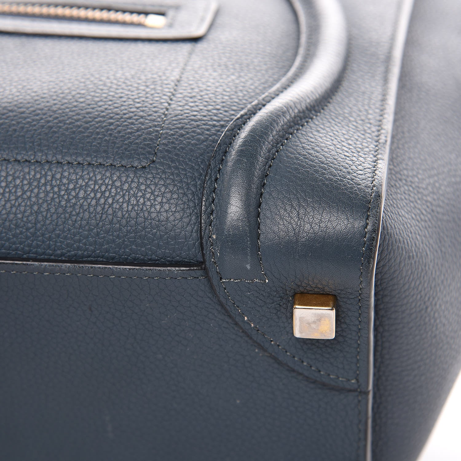 Celine Drummed Calfskin Micro Luggage Orage 10 of 20