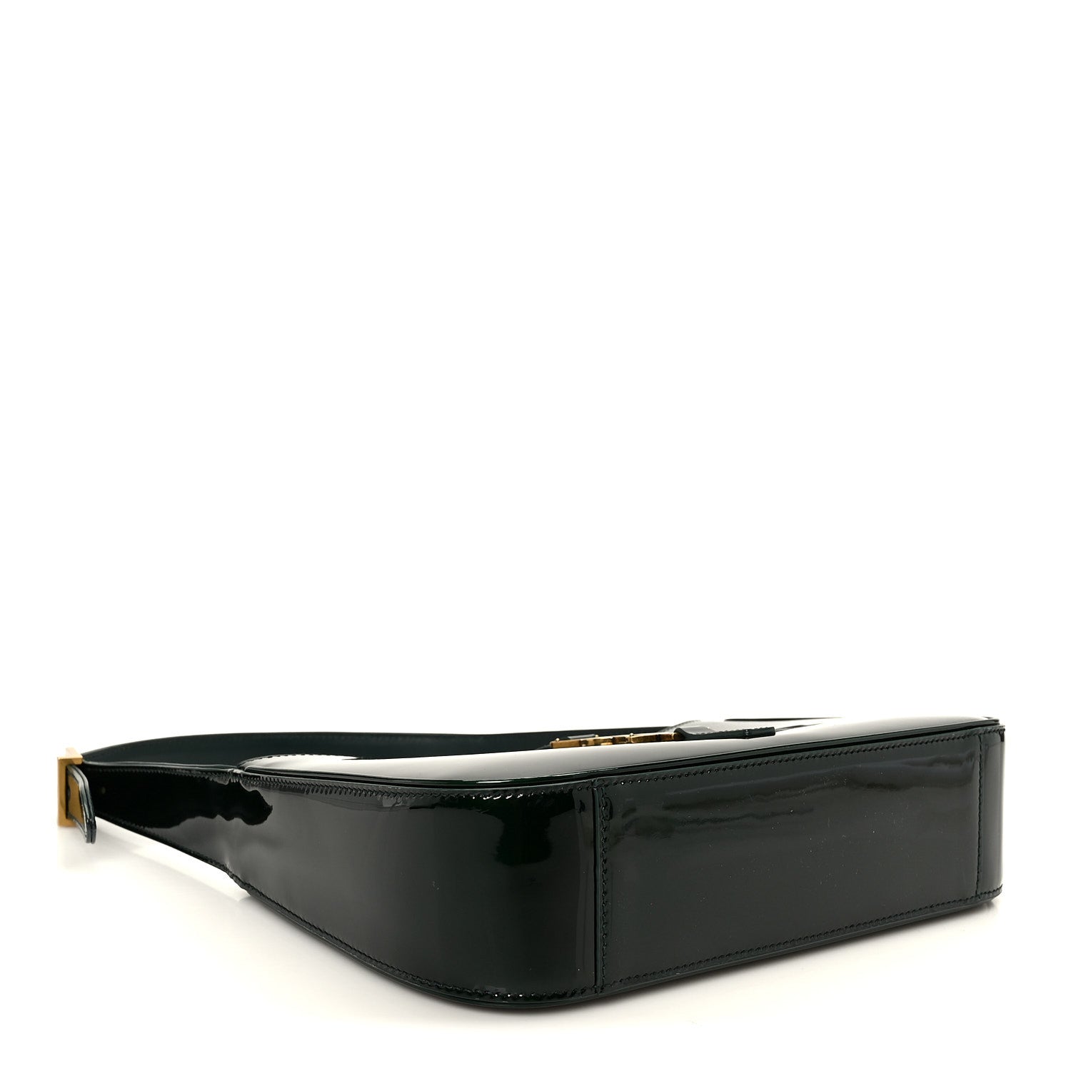 Saint Laurent Patent Le 5 A 7 Hobo Dark Leaf 4 of 10