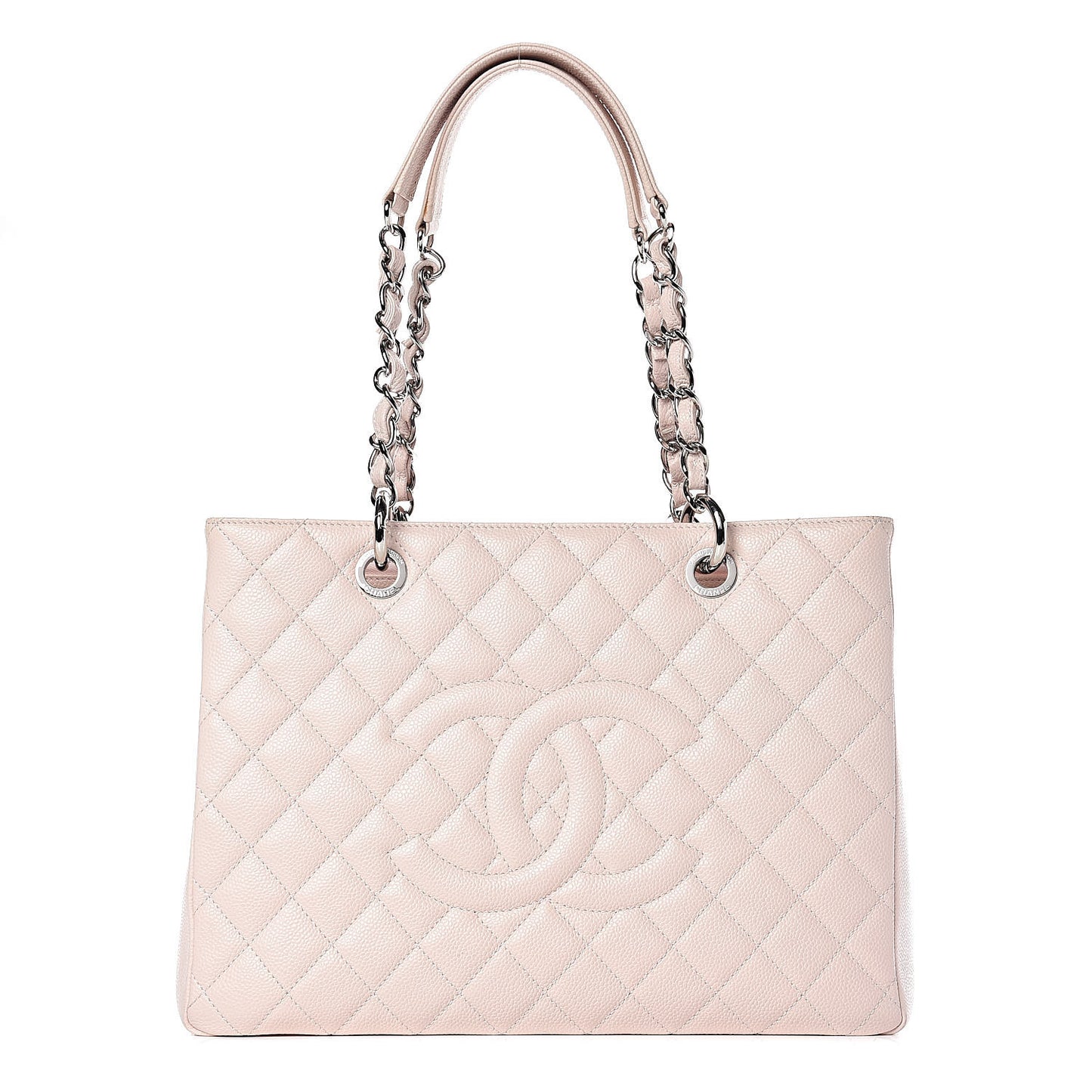 Caviar Quilted Grand Shopping Tote GST Light Pink