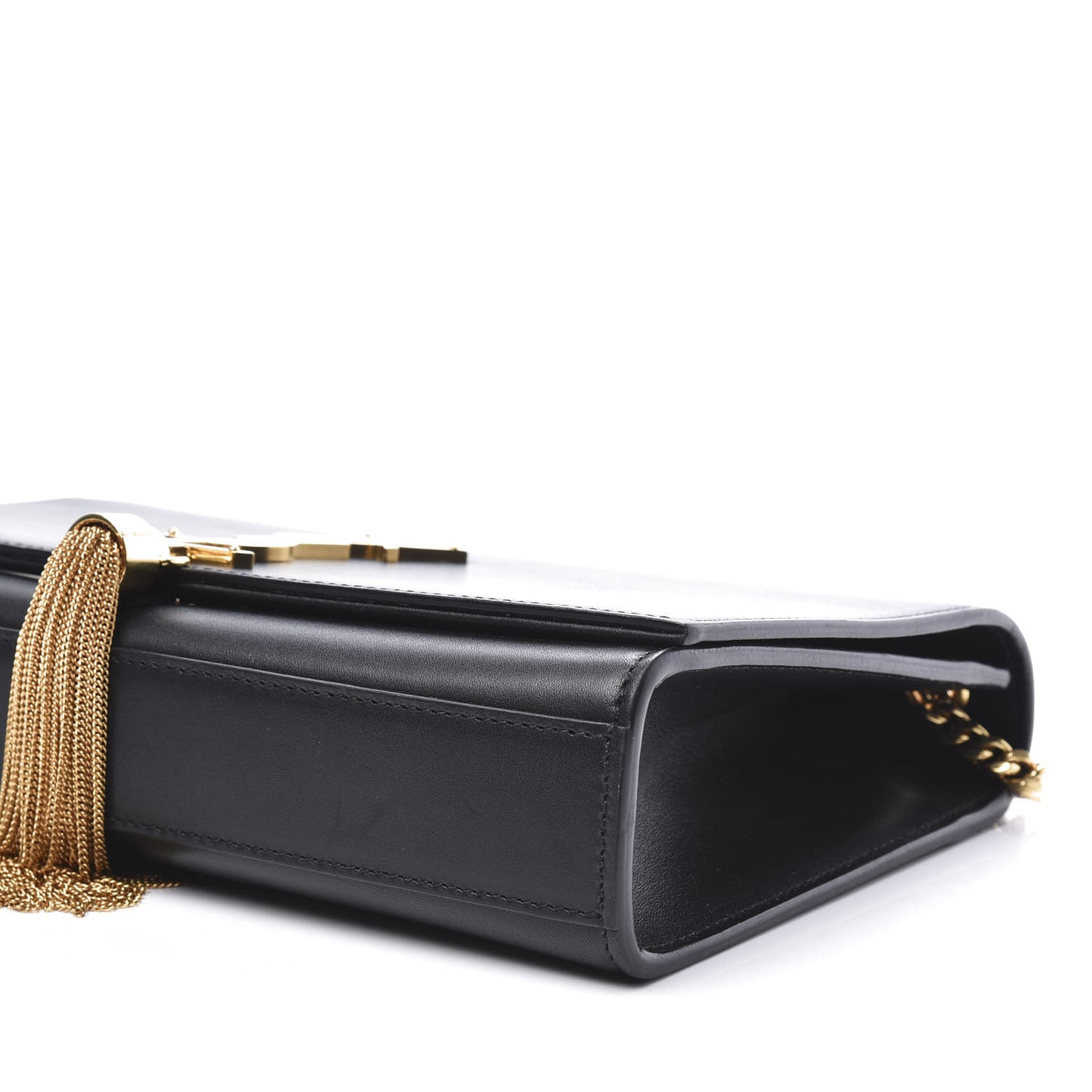Smooth Calfskin Medium Classic Monogram Kate Tassel Satchel Black