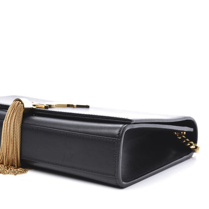 Saint Laurent Smooth Calfskin Medium Classic Monogram Kate Tassel Satchel Black 10 of 11