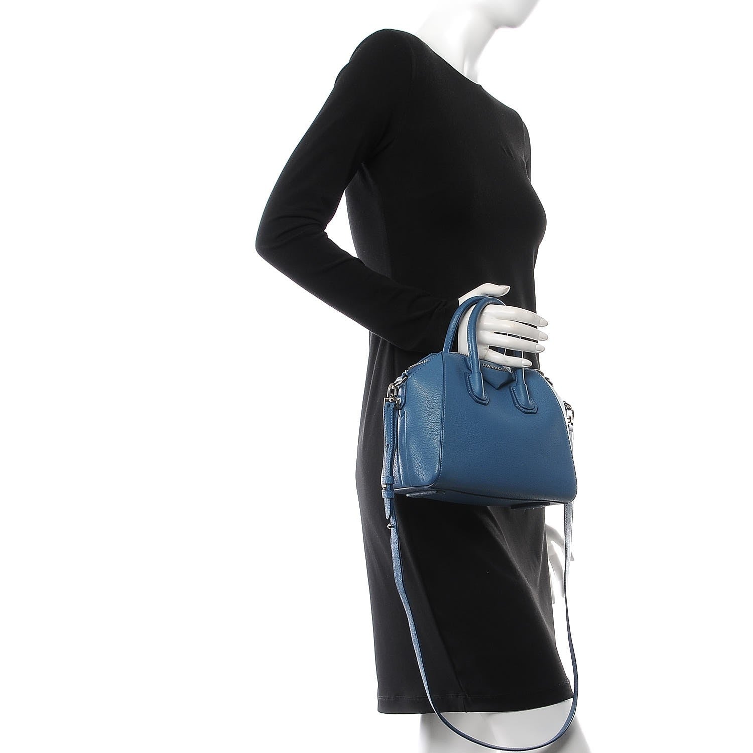 Givenchy Sugar Goatskin Mini Antigona Electric Blue 2 of 9