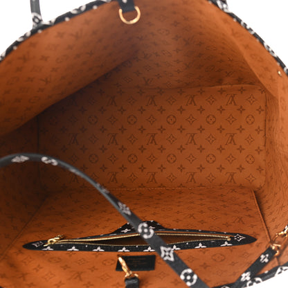 Louis Vuitton Monogram Giant Crafty Neverfull MM Creme Caramel 6 of 10