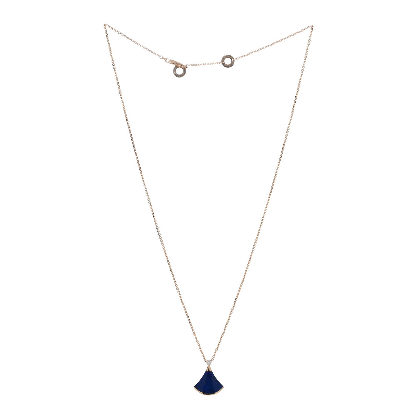 18K Rose Gold Diamond Lapis Lazuli Divas' Dream Pendant Necklace