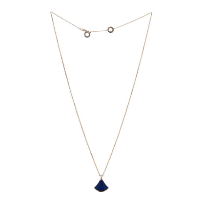 Bulgari 18K Rose Gold Diamond Lapis Lazuli Divas' Dream Pendant Necklace 3 of 13