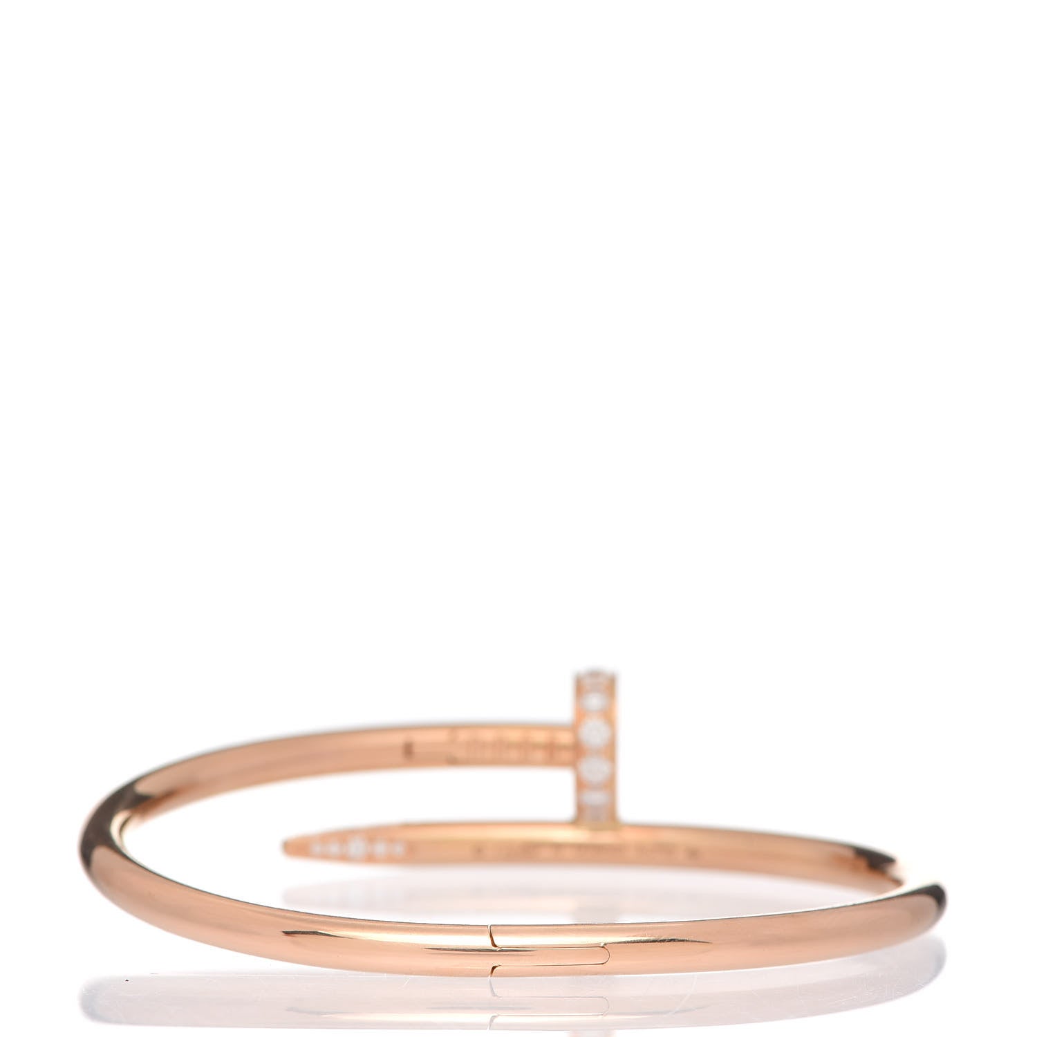 Cartier 18K Pink Gold Diamond Juste Un Clou Bracelet 15 3 of 5