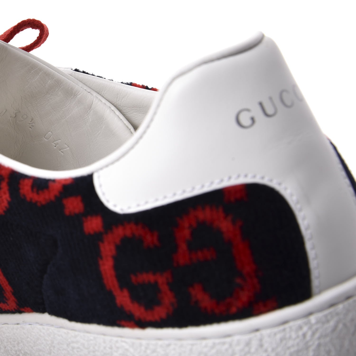 Gucci Terry Cloth GG Monogram Web Womens Ace Sneakers 39.5 Blue Red 10 of 11
