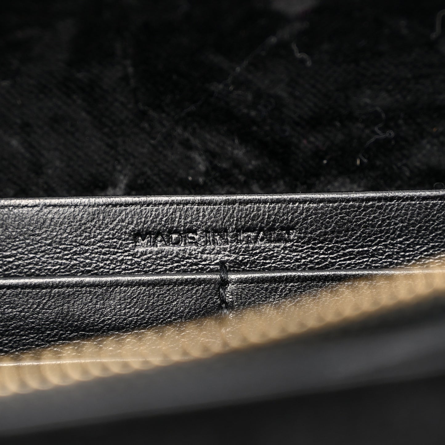Velvet Monogram Chain Wallet Black