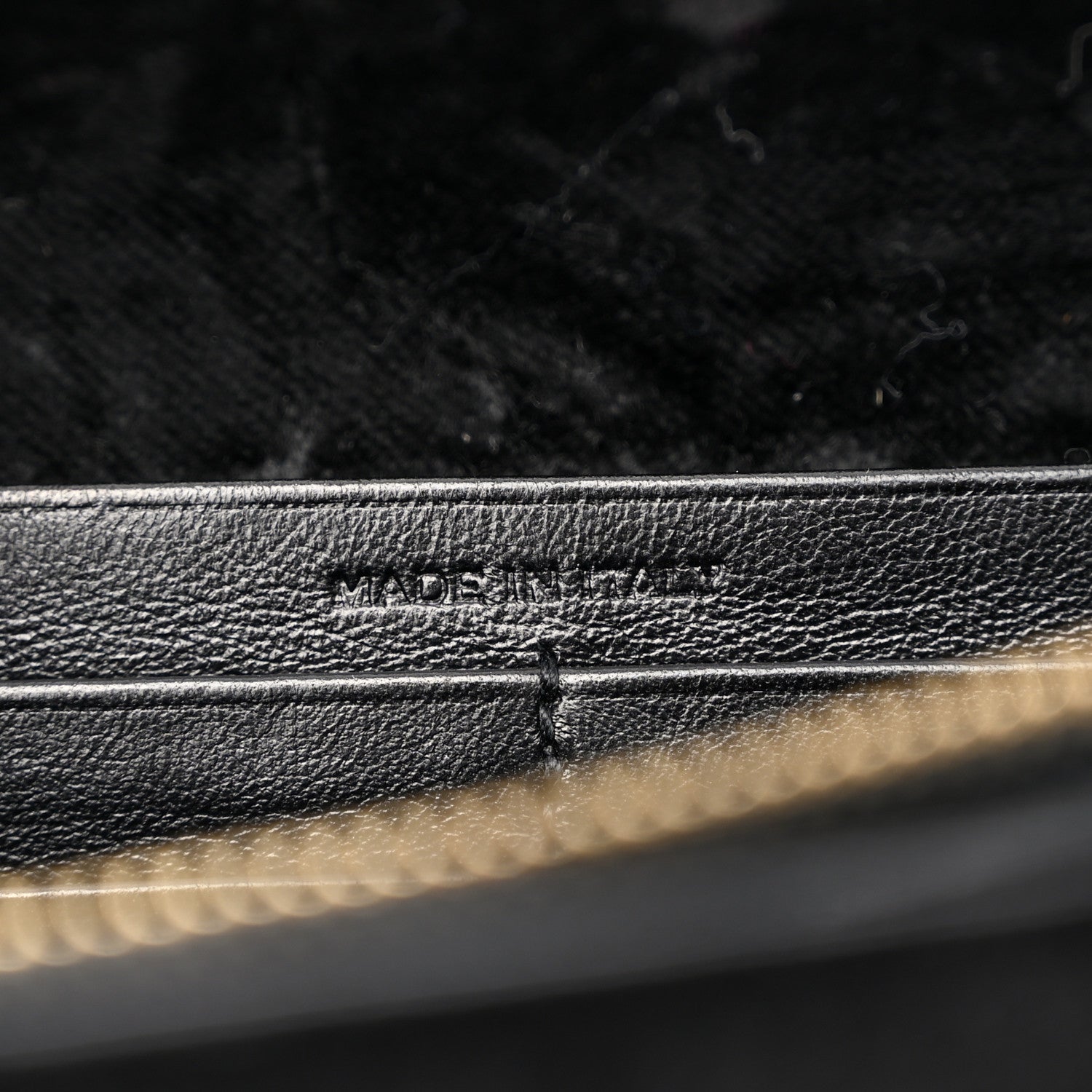 Saint Laurent Velvet Monogram Chain Wallet Black 7 of 11