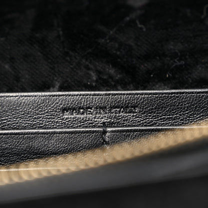 Saint Laurent Velvet Monogram Chain Wallet Black 7 of 11