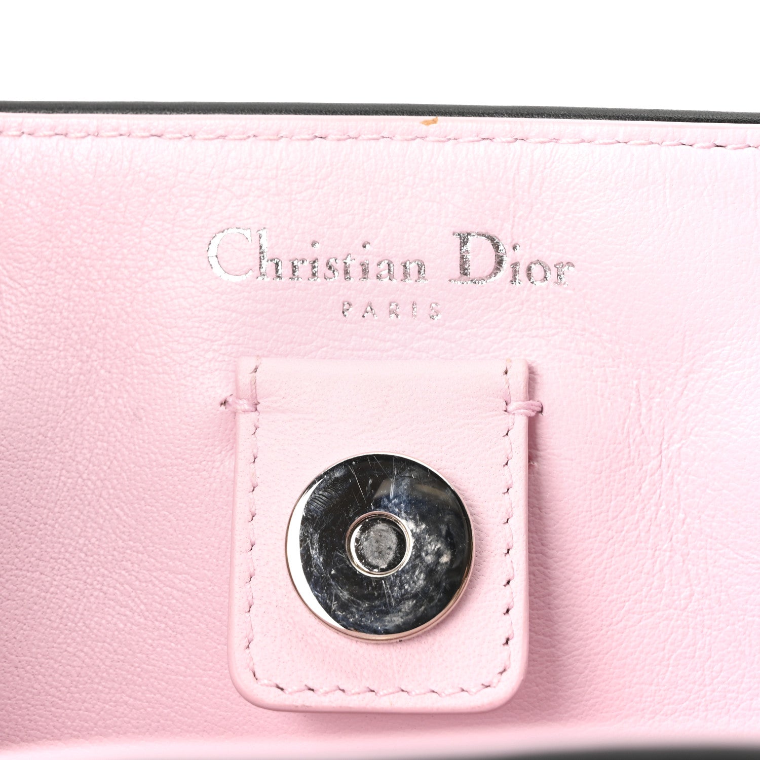 Christian Dior Smooth Calfskin Sequin Houndstooth Embroidered Medium Diorissimo Black 7 of 11
