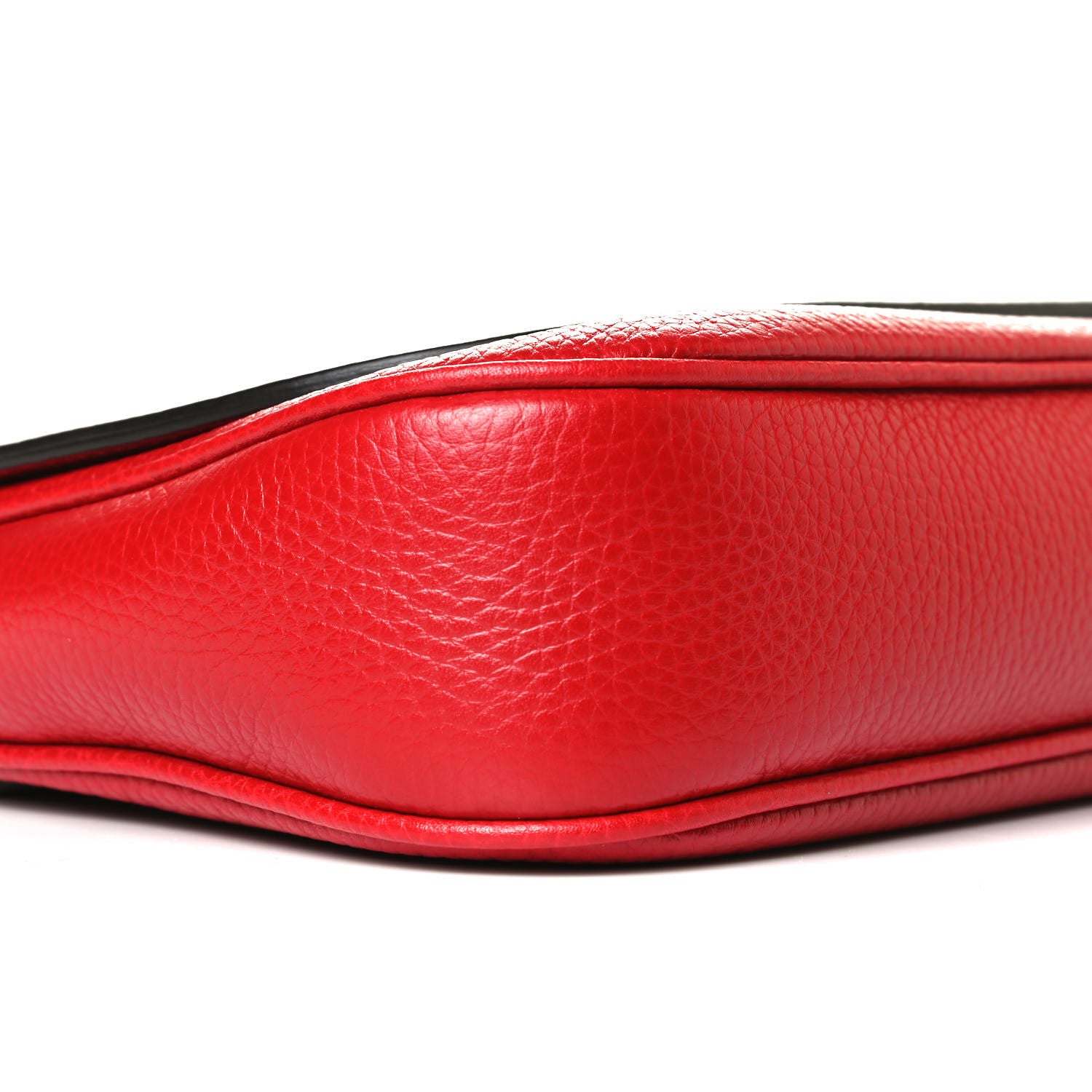 Gucci Pebbled Calfskin Medium Soho Flap Crossbody Vibrant Red 11 of 12