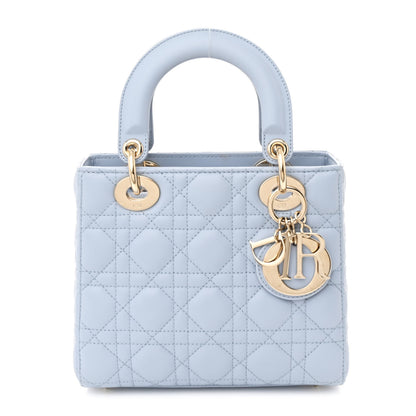 Christian Dior Lambskin Cannage Small Lady Dior Light Blue 1 of 10