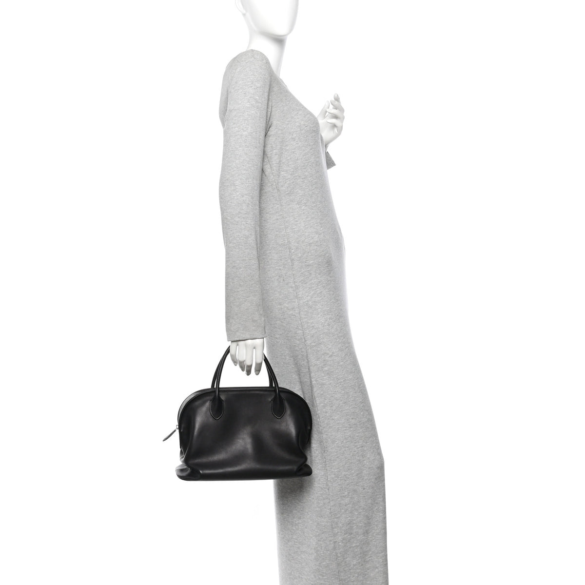 Polished Saddle Calfskin Agnes 12 Black