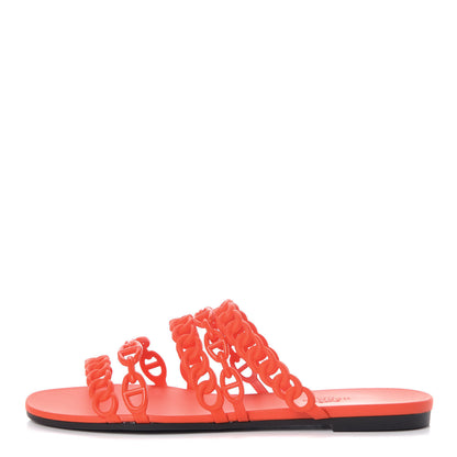Hermes Rubber Chaine d'Ancre Nude Sandals 39 Pavot 1 of 8