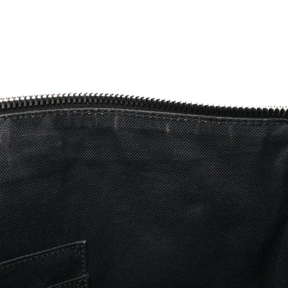 Gucci Soft GG Supreme Monogram Appia Calfskin Web East West Messenger Bag Black Grey 14 of 18