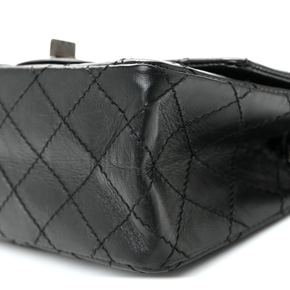 Chanel Aged Calfskin Quilted 2.55 Reissue Mini Flap So Black 9 of 9