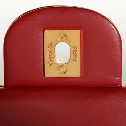 Chanel Lambskin Quilted Medium Double Flap Red 5 of 9