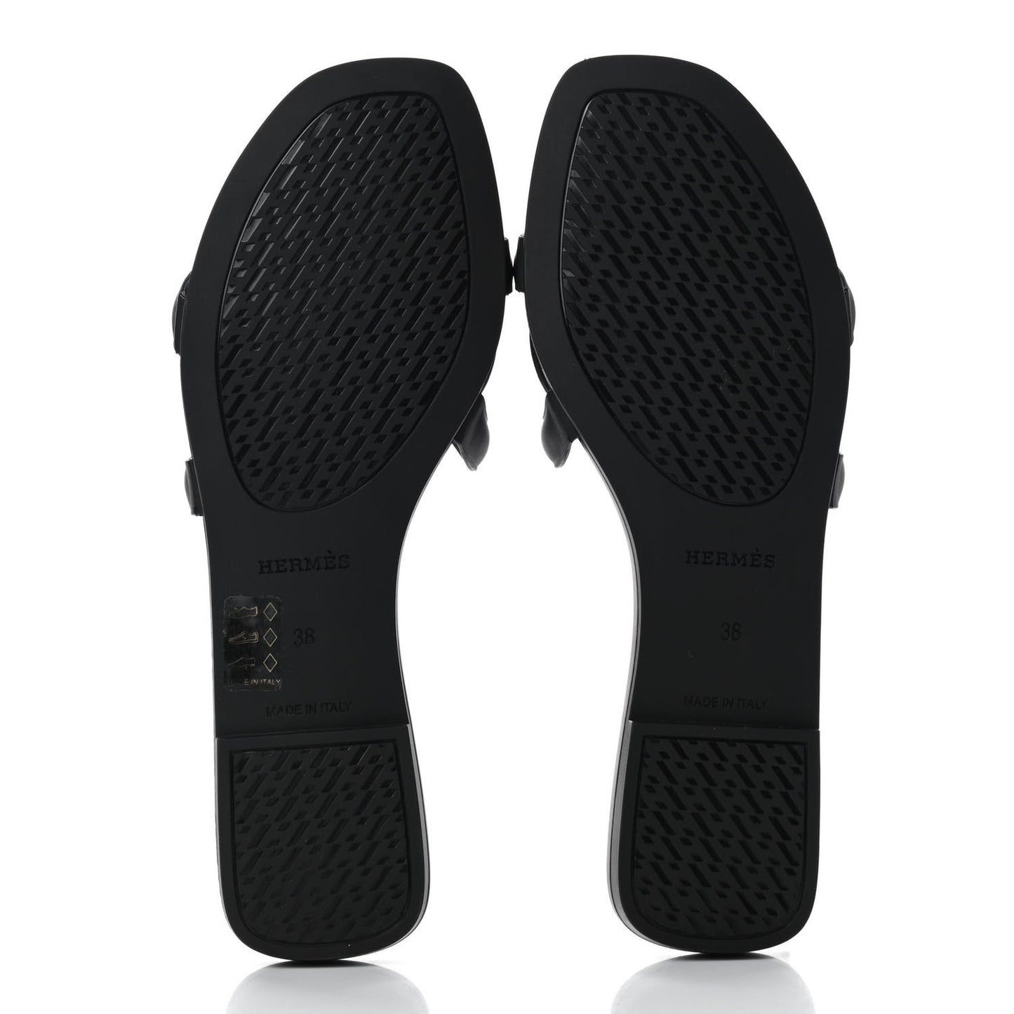 Rubber Aloha Sandals 38 Black