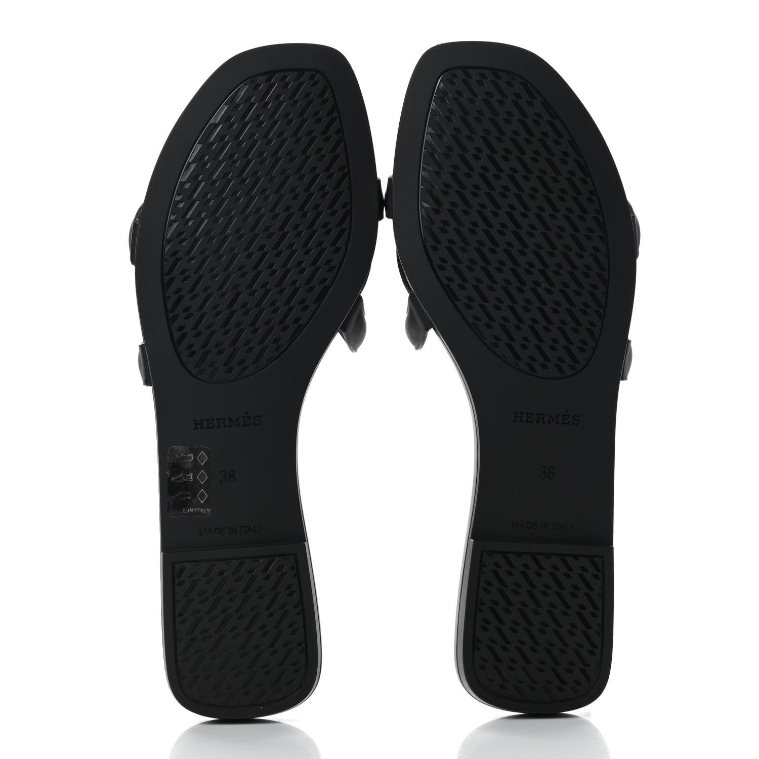 Hermes Rubber Aloha Sandals 38 Black 5 of 8