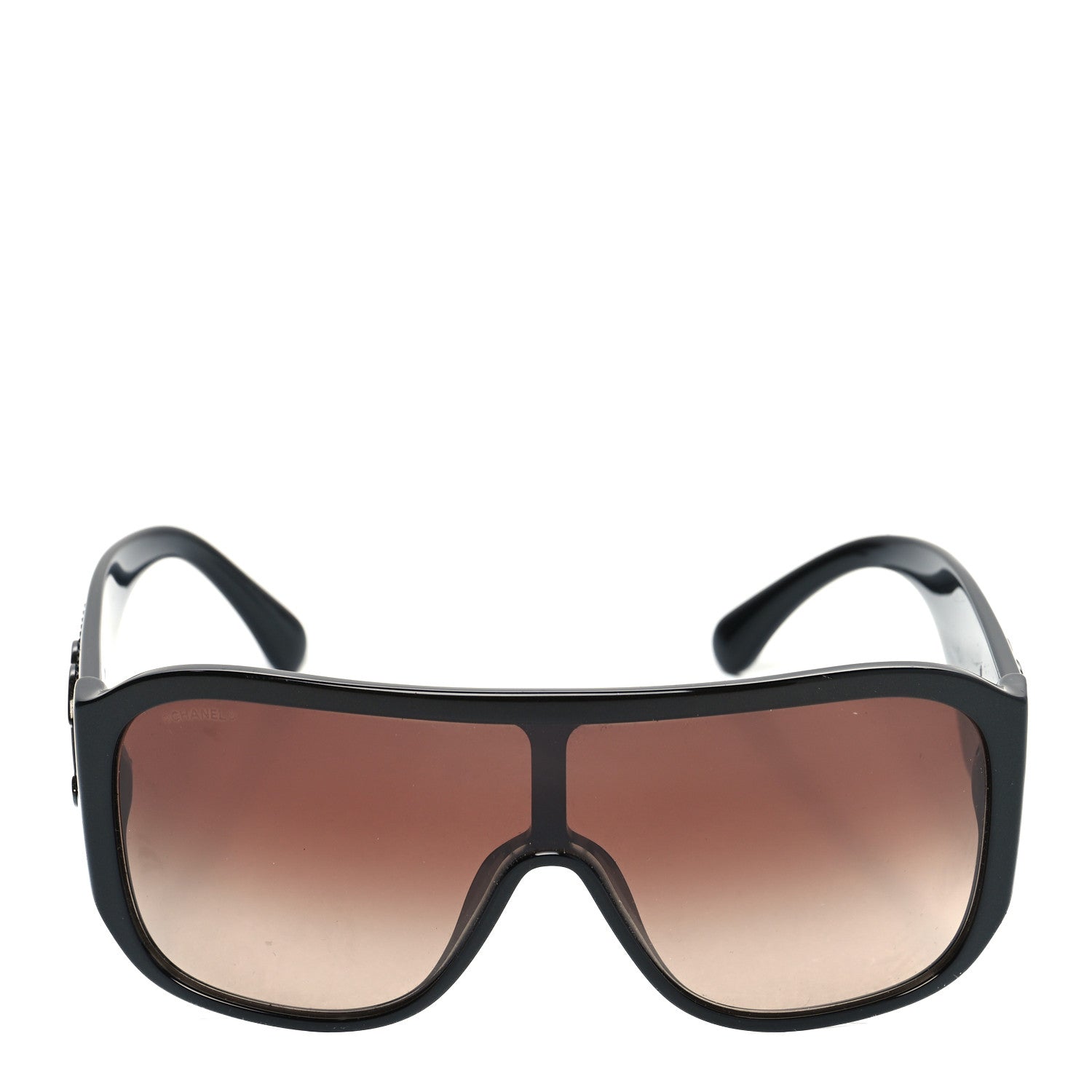 Chanel Acetate Crystal CC Shield 5466-B Sunglasses Brown 2 of 8