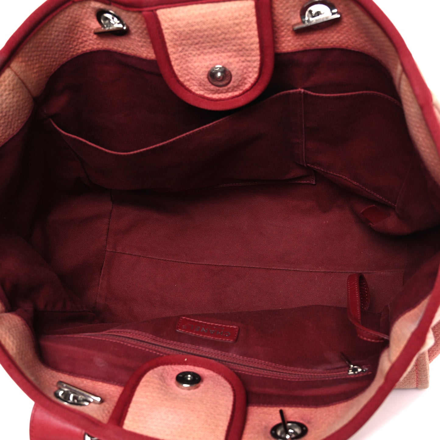 Canvas Large Deauville Tote Red