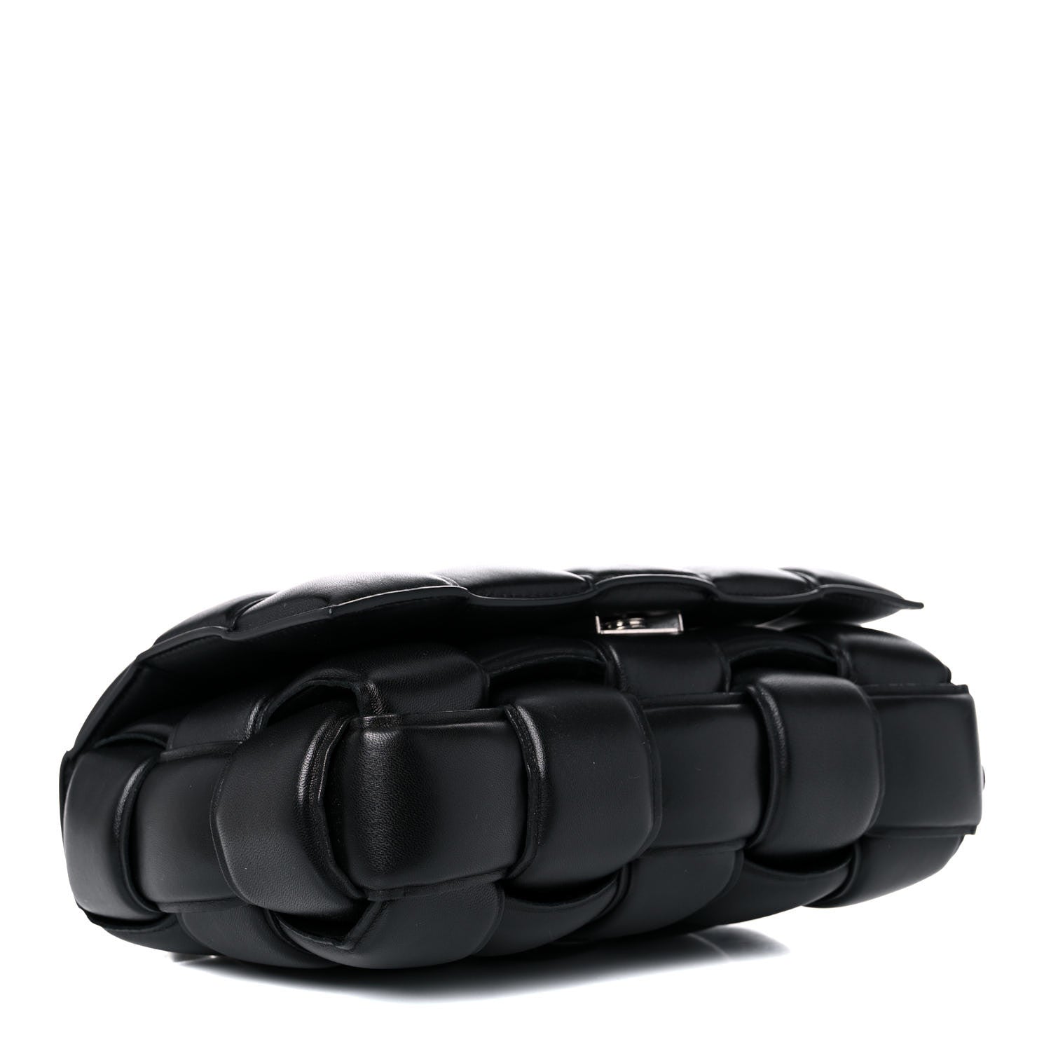 Bottega Veneta Lambskin Maxi Intreccio Padded Chain Cassette Crossbody Bag Black 4 of 9