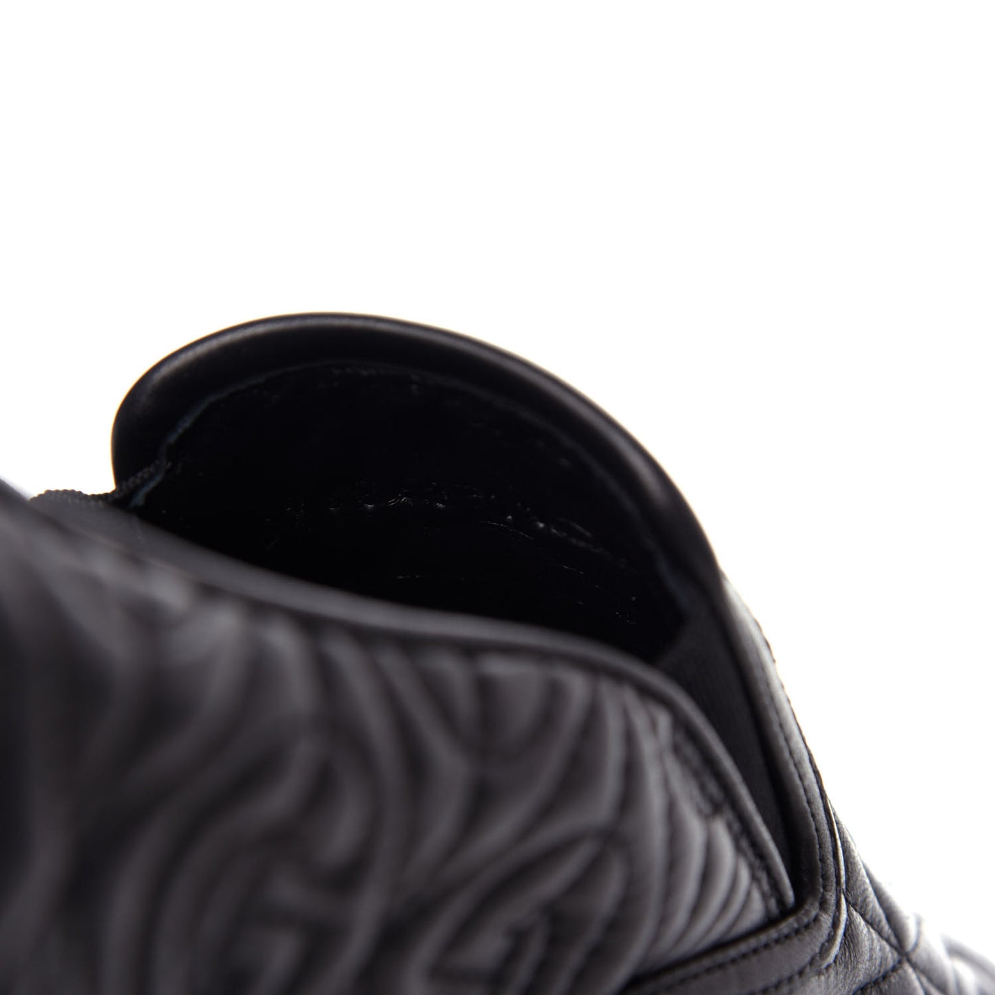 Nappa Web G Rhombus Quilted Mens Slip On Sneakers 10 Black