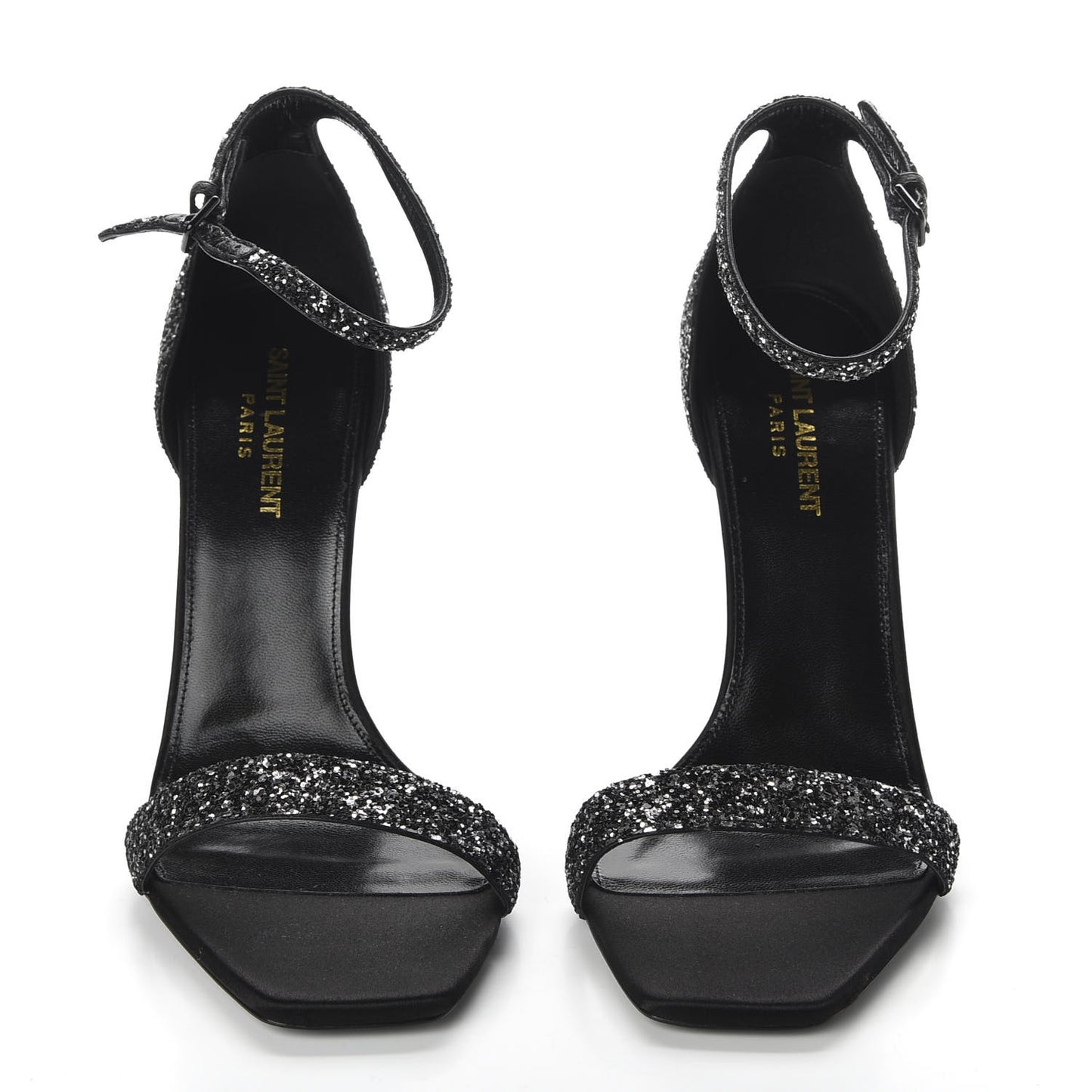 Glitter Amber 105 Ankle Strap Sandals 39 Black