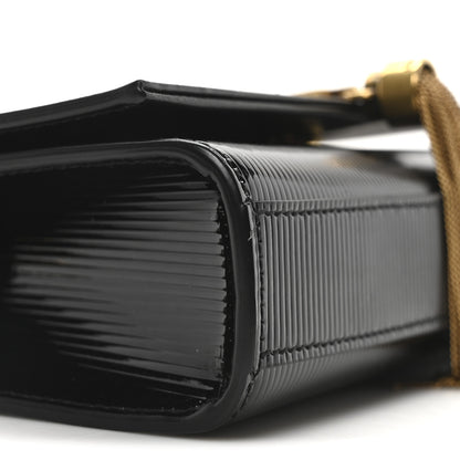 Saint Laurent Patent Linear Embossed Small Classic Monogram Kate Tassel Satchel Black 9 of 10