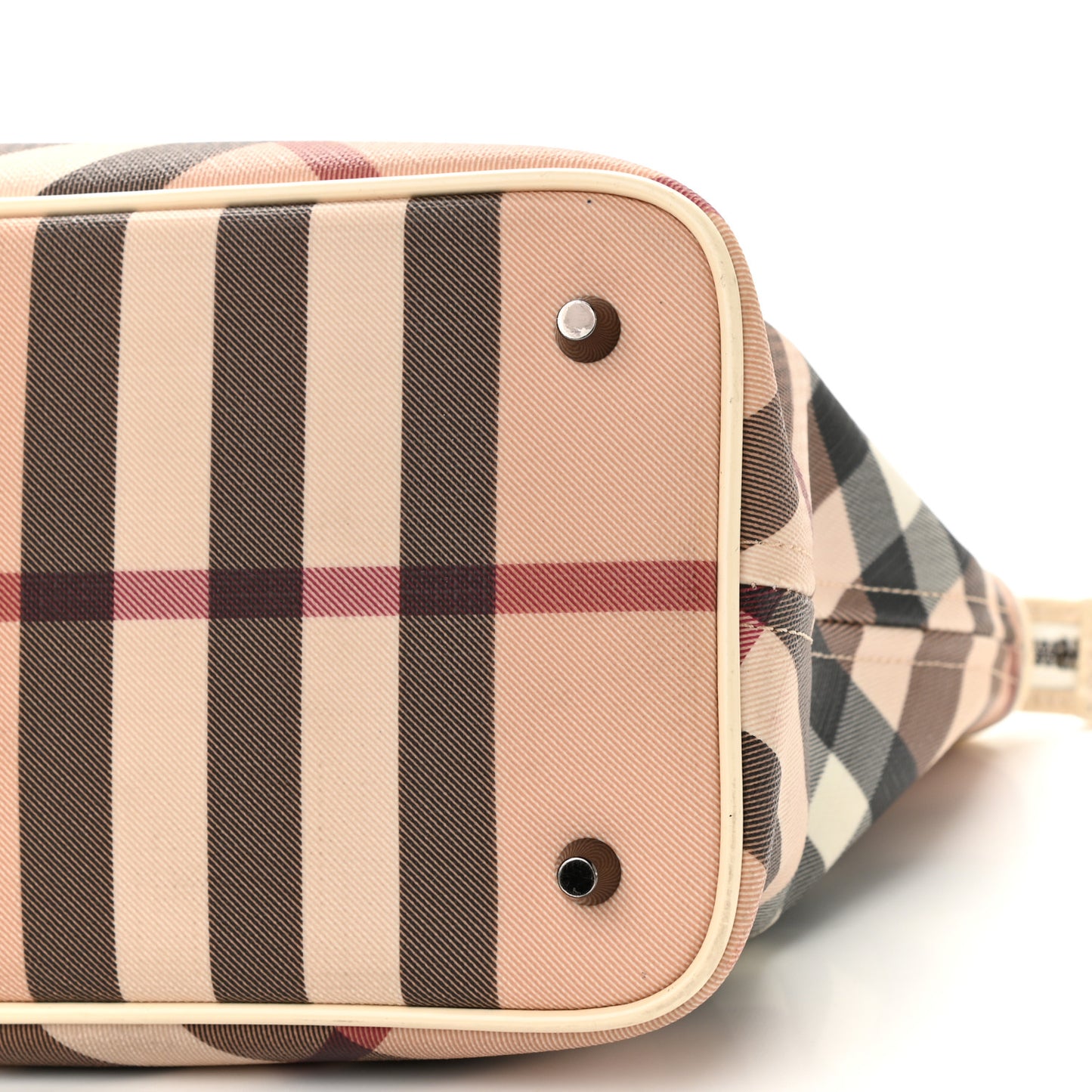 Nova Check Large Nickie Tote White