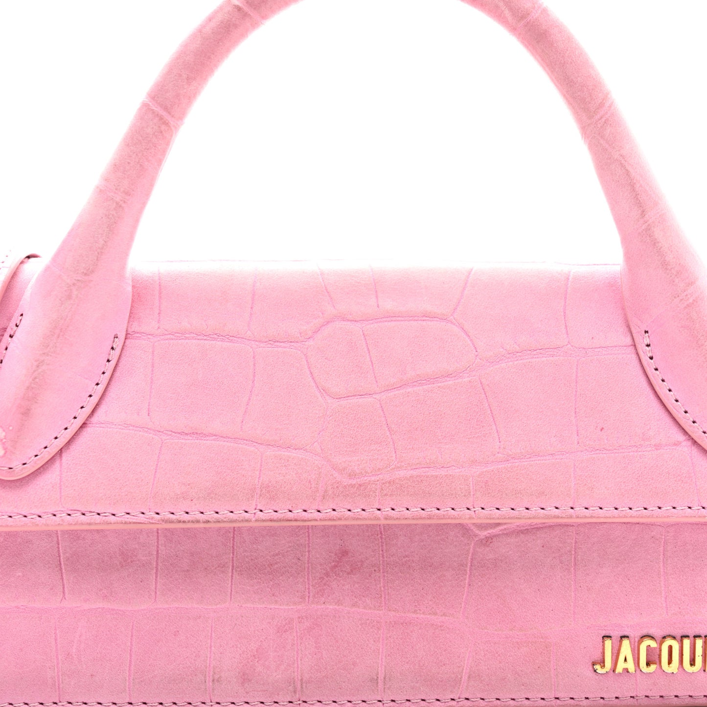 Nubuck Crocodile Embossed Le Chiquito Long Pink