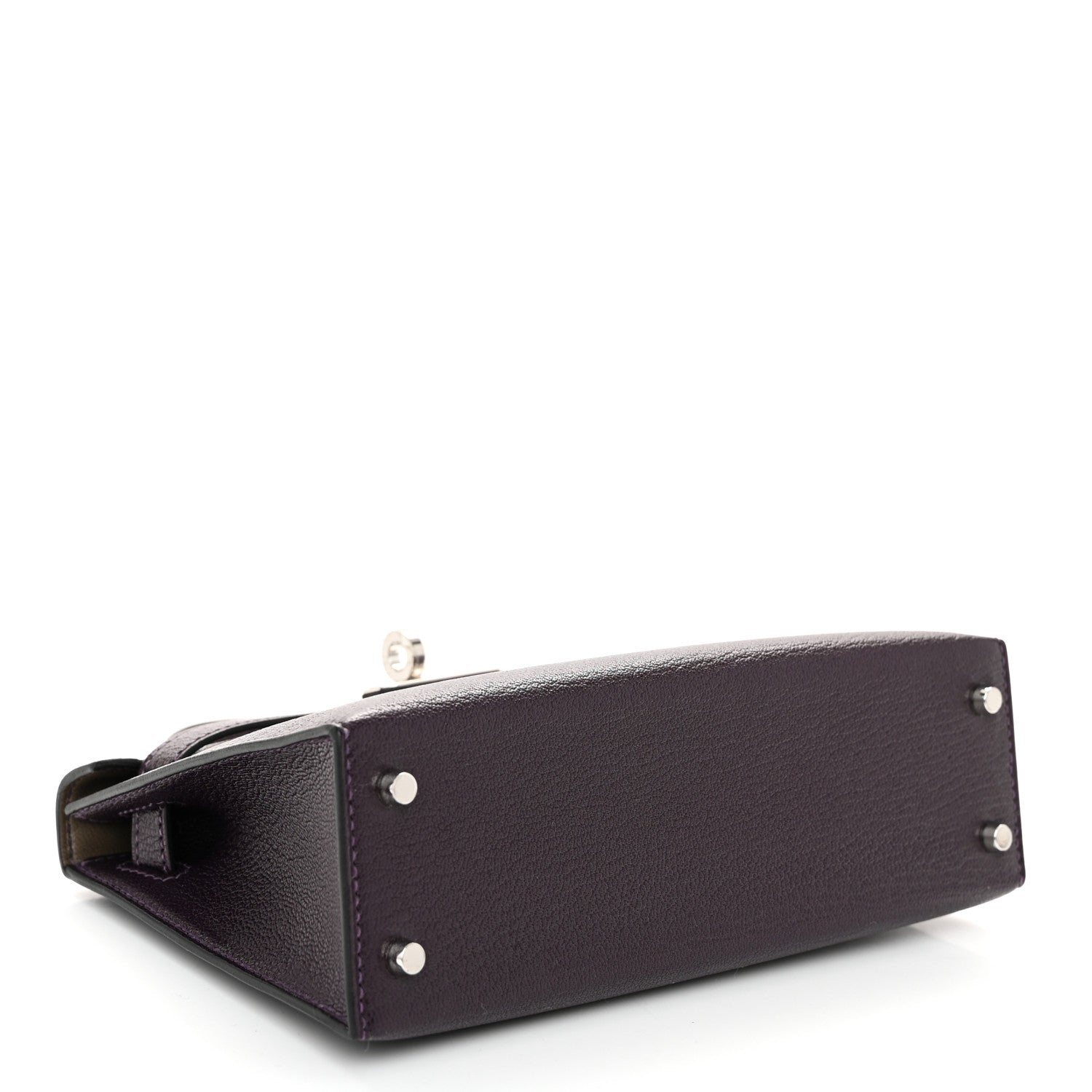 Hermes Chevre Mysore Verso Mini Kelly Sellier 20 Raisin Origan 4 of 10