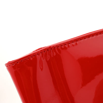 Telfar Patent Vegan Leather Small Shopping Bag Red 11 of 11