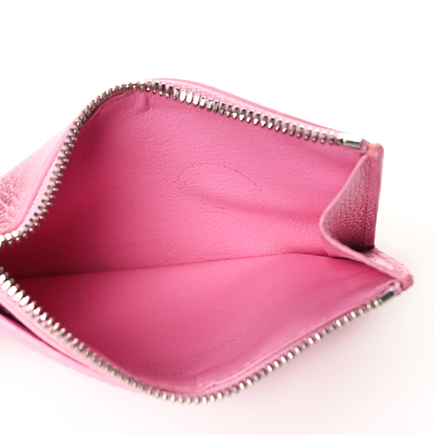 Balenciaga Grained Calfskin Logo Large Cash Long Coin Card Holder Rose Black 4 of 8