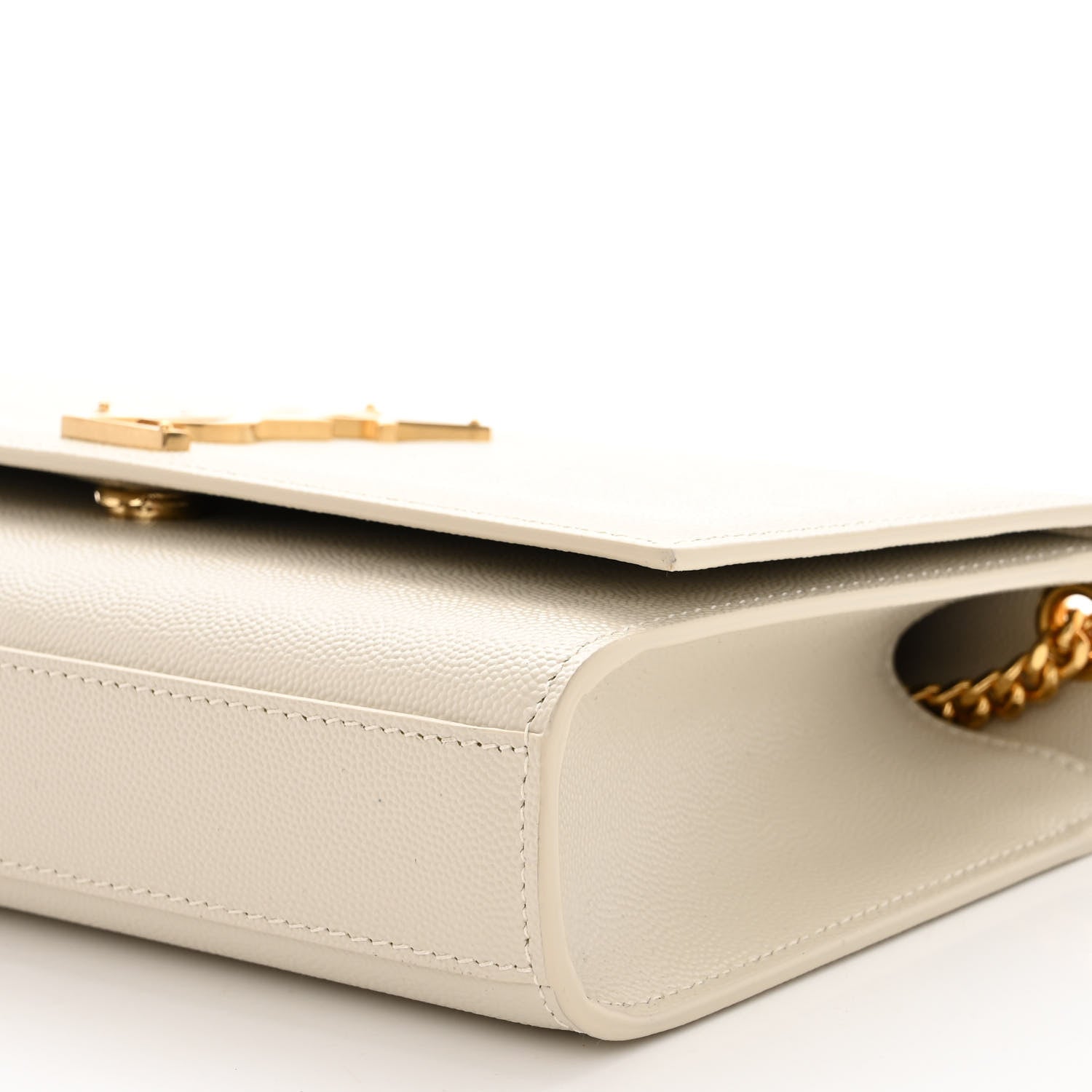 Saint Laurent Grain De Poudre Medium Classic Monogram Kate Satchel Crema Soft 9 of 9