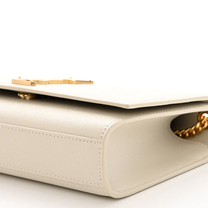 Saint Laurent Grain De Poudre Medium Classic Monogram Kate Satchel Crema Soft 9 of 9